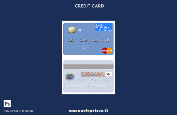 modello di carta mastercard Vanuatu Alpen Baruch Bank Limited stile verificato